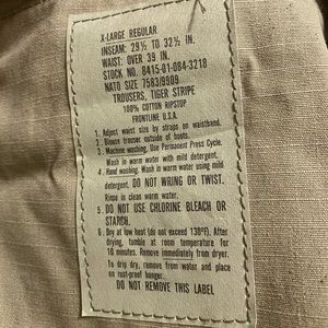 Tiger Stripe Camp Military Tactical Pants. Never worn.